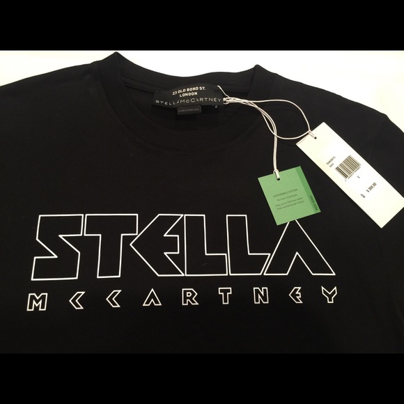 Stella McCartney cotton logo black short sleeve  T-shirt MED - Picture 6 of 6